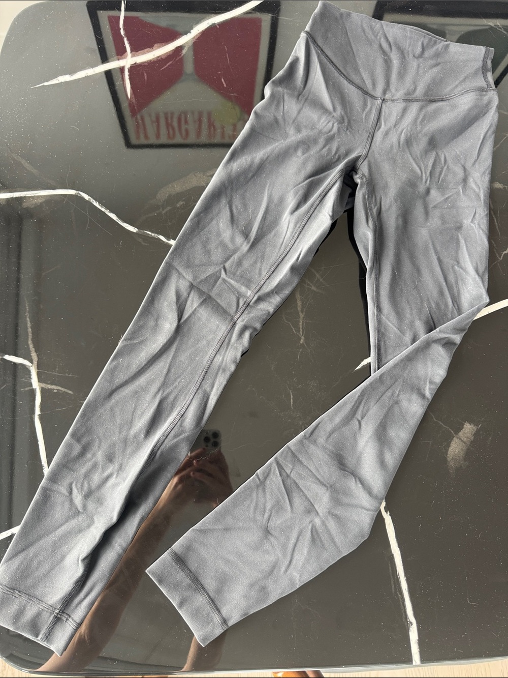 Black High-Waist Lululemon Athletic Leggings